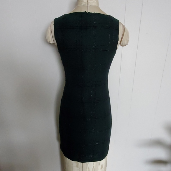 NWT AMY MATTO NEW YORK Metallic Emerald Wool dress - Picture 2 of 8
